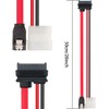 DKARDU 2 Pack Slimline SATA Female, 13 Pin 7 Pin