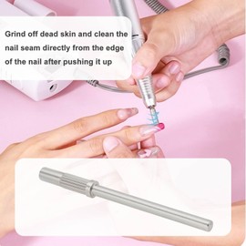 The Lord of the Tools Pack of 10 Stainless Steel Nail Cutters Sanding Caps Storage Accessories 3.1MM 0.12 Inch Mandrel Drill Nail Polishing Bearing Suitable For 2.35MM 3/32 Inch Nail Drill Machine