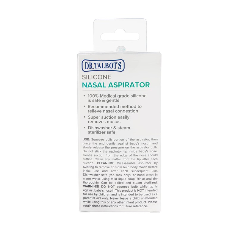 Dr. Talbot's Nasal Aspirator for Babies - Silicone - with