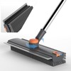 Scrub Brush with Long Handle, Floor Scrub Brush Squeegee Broom