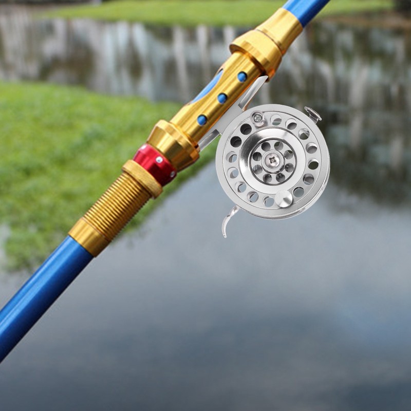Outdoor Metal Ice Fishing Rod Front Wheel Right Hand Reel