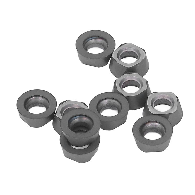 10PCS Black Coating Carbide Inserts Round CNC Turning Milling Inserts