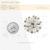 Craftisum 10 pcs Silver Hollow Metal Flower Rhinestone Petals Sewing