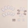 24 Pcs White Press on Nails Short Square - MINGCHUN