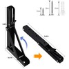 AUTOHJ Folding Shelf Brackets - 10 Inch 4 Pcs Heavy