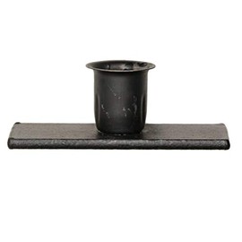 Saving Shepherd Iron Window Sill Candle Holder - Heavy Wrought Iron Country Metal Taper Candlestick Stand by Amish Blacksmith Lancaster Pennsylvania USA