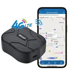 4G LTE GPS Tracker, GPS Tracker Car 10000 mAh 80 Days Standby Strong Magnet Waterproof Tracker and Anti-Lost GPS Locator for Vehicle Car Boat Truck Real Time Tracking Device GPS Tracking