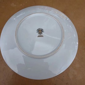 Noritake Bambina Salad Plate 8.25in White Green Silver Bamboo MCM 5791 12 avail