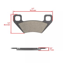 Caltric Brake Pads for Arctic Cat 400 Trv 4X4 2Up Fis 2005-2010 Front Rear Brakes