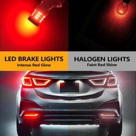 Zyvirexa 7443 LED Brake Light Bulbs Compatible For Honda CR-V 2007-2016, Red Light, Plug and Play, Pack of 2