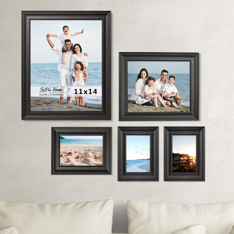 LaVie Home 8x10 Picture Frames (1 Pack, Black) Rustic Photo