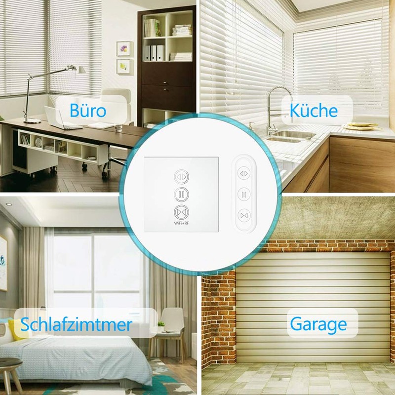 LoraTap WiFi Smart Blind Switch with RF Remote Control /