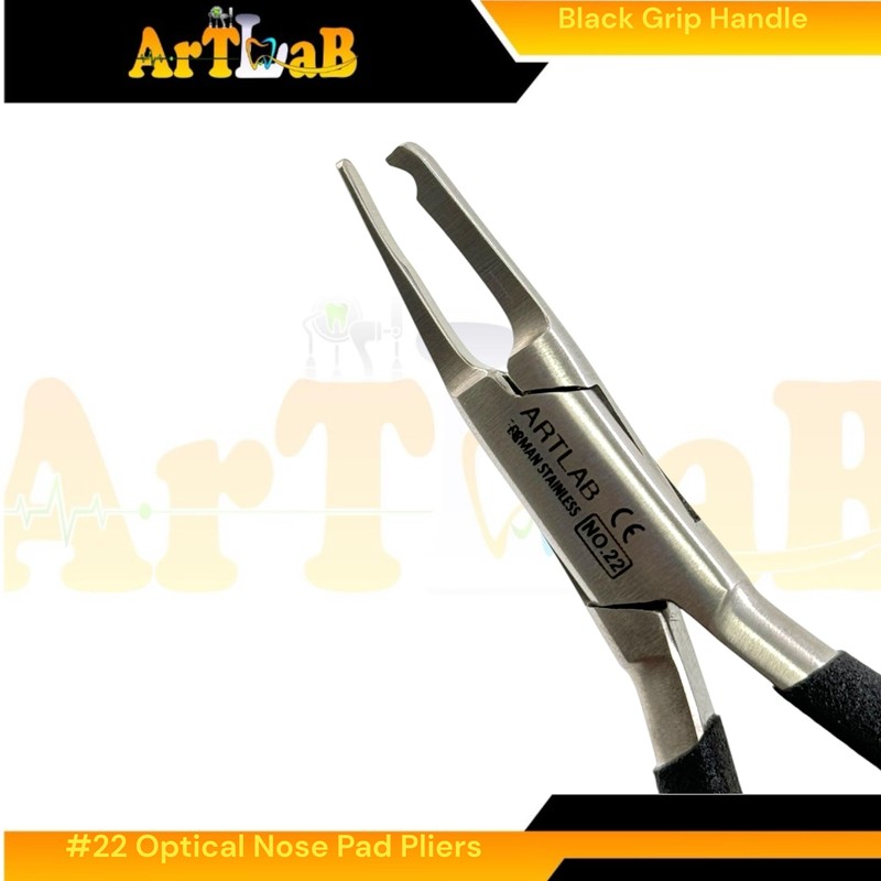 No. 22 Eyewear Nose Pad Applicator Pliers - Black Grip