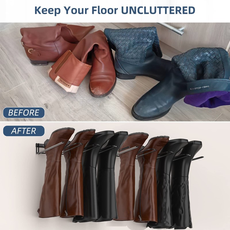 PrimZooty Wader Boot Hangers Rack, Sturdy Metal Organizer, Cowboy Boot