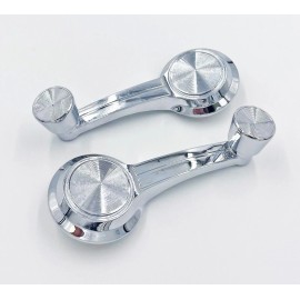Max Performance 65-66 GM A-Body Chrome Inside Door Window Crank Handle Set Pair! GTO Chevelle