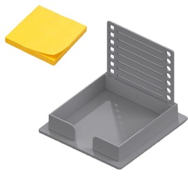 Lymizhuo Sticky Note Holder Compatible with Post It Notes - 3x3 Inch Self-Sticky Notepad Maker with Stencil Template, Desktop Organizer for Office, Home & School Supplies (Black)