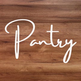 nicotto Room Sign, Door Sticker, Pantry Pantry Seal, Rental OK, Stylish, Cut, Cutting Sheet, 3.1 x 4.7 inches (8 x 12 cm), Indoor (White)