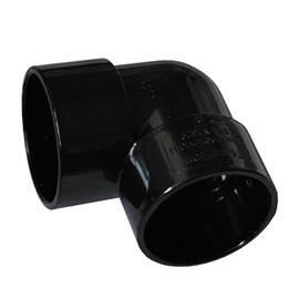 Solvent Black 40mm (43mm) Waste Pipe 90 Degree Knuckle Bend - Pack of 2