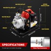 1-Inch Gas-Powered Water Transfer Pump,43CC 2-Stroke Semi-Trash Water Pump,Heavy Duty