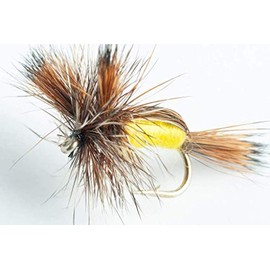 Blue Wing Olive Humpy Dry Fly, 6-Pack (Yellow) (#16)