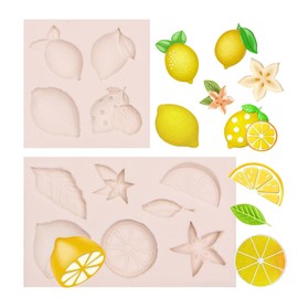 Molde de silicona para limón, molde de fondant en forma de fruta, decoración de pasteles, decoración de magdalenas, molde de arcilla