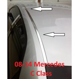 Auto Molding For MERCEDES C300 C200 C250 2008-2014 CHROME ROOF TOP CHANNEL TRIM MOLDING KIT