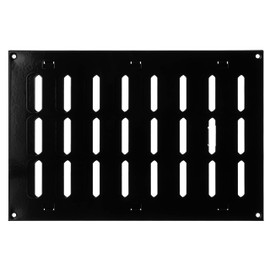 300x200mm / 12x8 inch Adjustable Sliding Hit and Miss Ventilation Grille - Black Metal Air Vent Cover