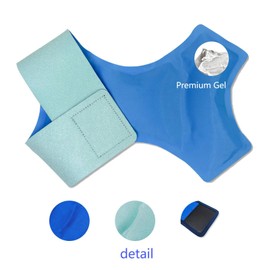 HOMHPLFE 1 Stück Kühlmanschette Fuß Knöchel Gel Kühlpads, Kühlpads Fußgelenk, Sprunggelenkbandage mit Kühl-Gel, Kühlbandage Fußgelenk Schmerzlinderung, Wiederverwendbare Kühlpacks Achillessehne