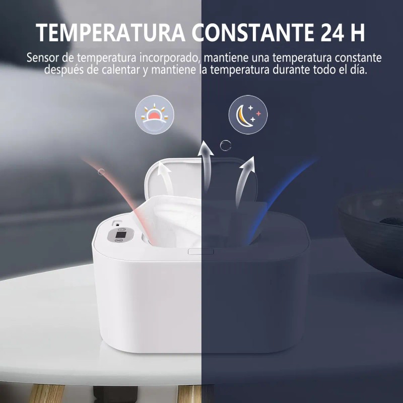 Calentador De Toallitas Húmedas Led Termostato Para Bebés