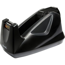 Excell EX-11425BK Office Dualcore Tape Dispenser, Black; for 3/4 Inch Wide Clear Tape use in Offices; Two Sizes Core Diameter 1 and 3 Inches Integrated in One Core