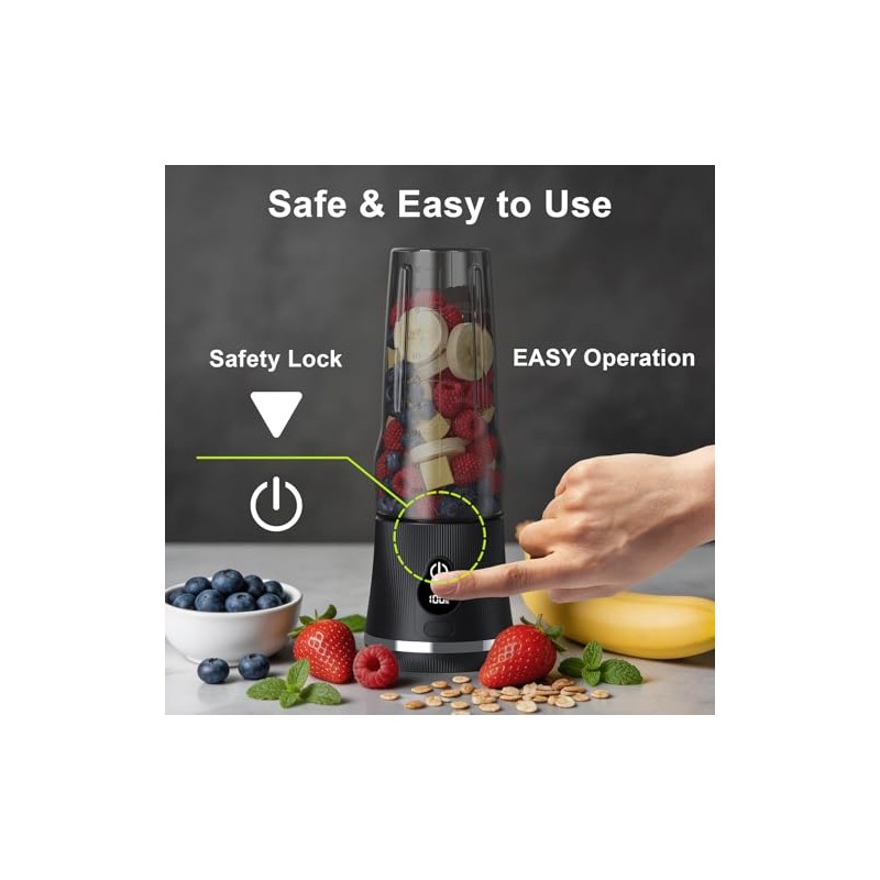 Portable USB-C Blender for Smoothies & Shakes - 17oz Capacity