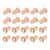 uxcell 100 Pcs 15/64" x 25/64" Round Head Copper Solid