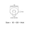 TOP-VIGOR 200Pcs M6 Clear Nylon Flat Washers, 12mm OD 6mm