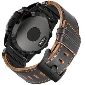 Leather Strap for Garmin Fenix 8 43mm/Fenix 7S/6S/5S, 20mm Replacement Band for Fenix 7S Pro/6S Pro/5S Plus/ 6S Solar/ Instinct 2S/ Instinct 2S Solar /Descent Mk1S / Descent Mk2S / D2 Delta S / Approach S70 - 42 MM