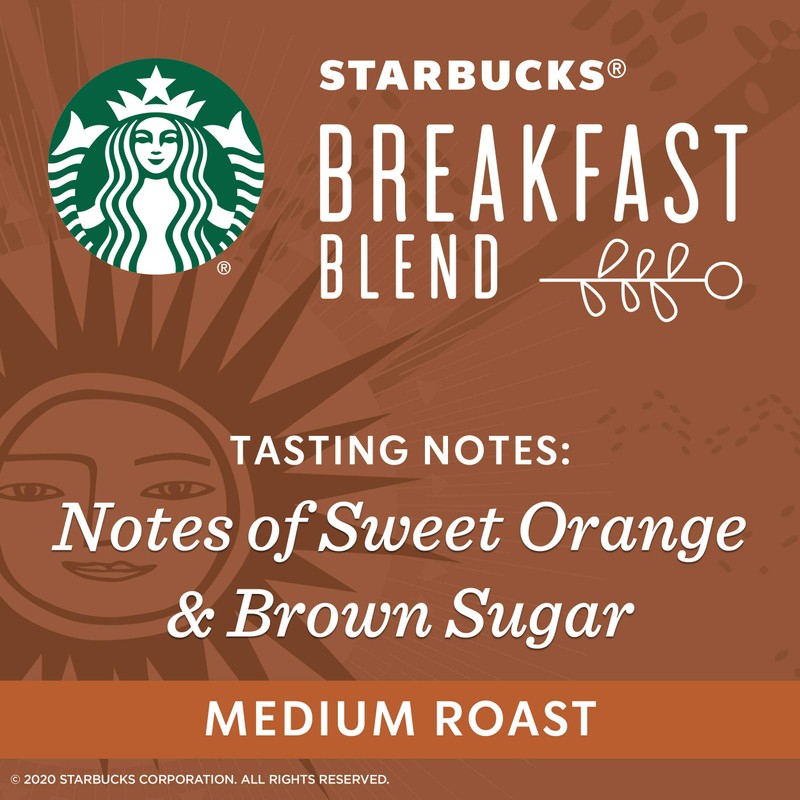 STARBUCKS® Breakfast Blend – Ground Coffee 18oz​ - Packaging may