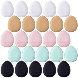 COSLUXE Mini Finger Powder Puff 10 pcs Finger Makeup finger beauty blender Sponges, Mini Soft Cosmetic Finger Puff, Perfect for Foundation, BB Cushion, Cream, Concealer