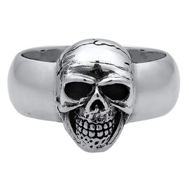 Kuzzoi 0601662919 Men's Ring, Solid 10 mm Wide in 925 Sterling Silver, Black Oxidised with Engraving, Ring for Men in Ring Size 60-66, Sterling Silver, No Gemstone