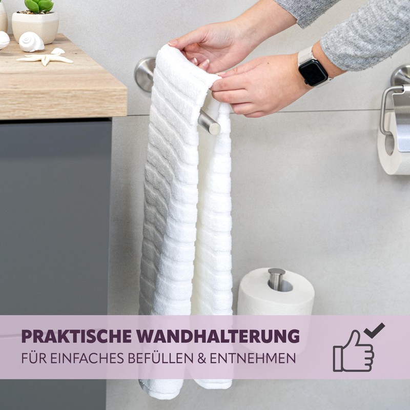 bremermann Piazza Bathroom Series Telescopic Towel Rail Matt Stainless Steel