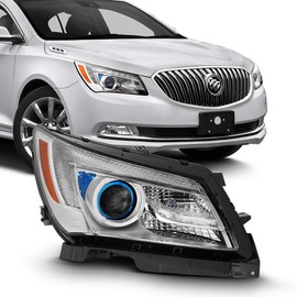 ACANII - For [Halogen Model] 2014 2015 2016 Buick LaCrosse LED Tube Projector Headlight Headlamp Assembly Passenger Side
