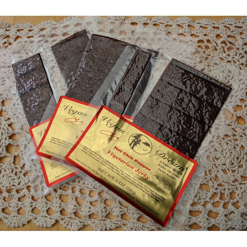 Vegan Dream Jerky - Hot Chili Pepper, 6 Pack