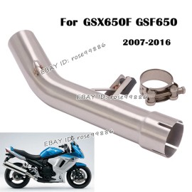 Unbranded For SUZUKI GSF650 GSX650F 2007-2016 Slip On Exhaust Mid Pipe Link 51mm Muffler