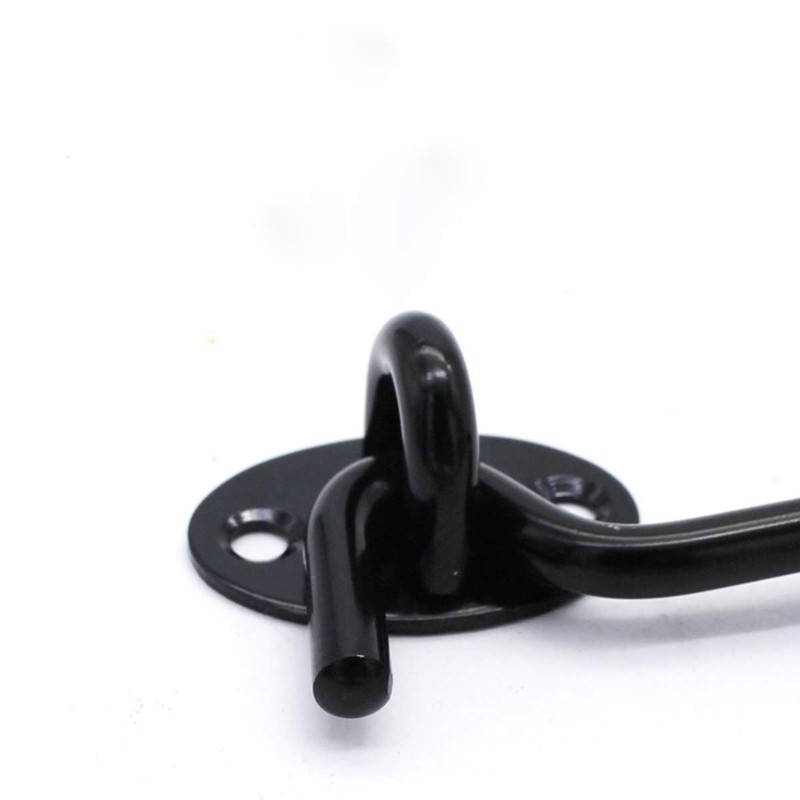 10 Inch Stainless Steel Black Cabin Hook Latches and Eye