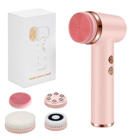 Electric Facial Cleansing Brush, Deep Cleansing & Exfoliating Face Brush with 4 Heads, Waterproof and Rechargeable for All Skin Types and Makeup Removal