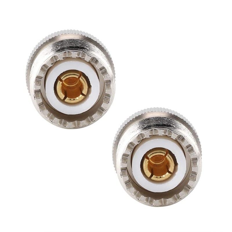 2PCS UHF Connector Female S0239 to SMA-F Adapter RF Coaxial