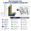 Domefahaso 7‑Pcs Card Making Alignment Guides Set with Case