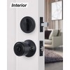 Lanwandeng 4 Sets Keyed Alike Entry Door Knobs and Single
