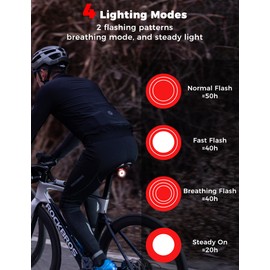 ROCKBROS Smart Bike Tail Light, Brake Sensing & Auto On/Off