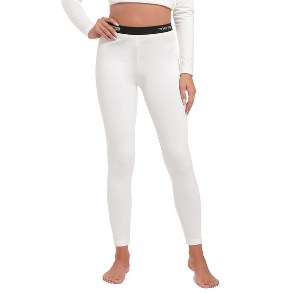 INNERSY Thermal Leggings for Women Lightweight Thermal Underwear Bottoms Base