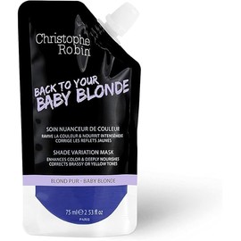 Christophe Robin Shade Variation Mask - Baby Blonde - Purple Hair Treatment for Neutralizing Brassy and Yellow Tones - Travel Size, 2.53 fl. oz