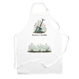 Grannys Garden Apron - Gardening Apron with Adjustable Neck and Waist Ties - Large Front Pocket Womens Gifts for Granny